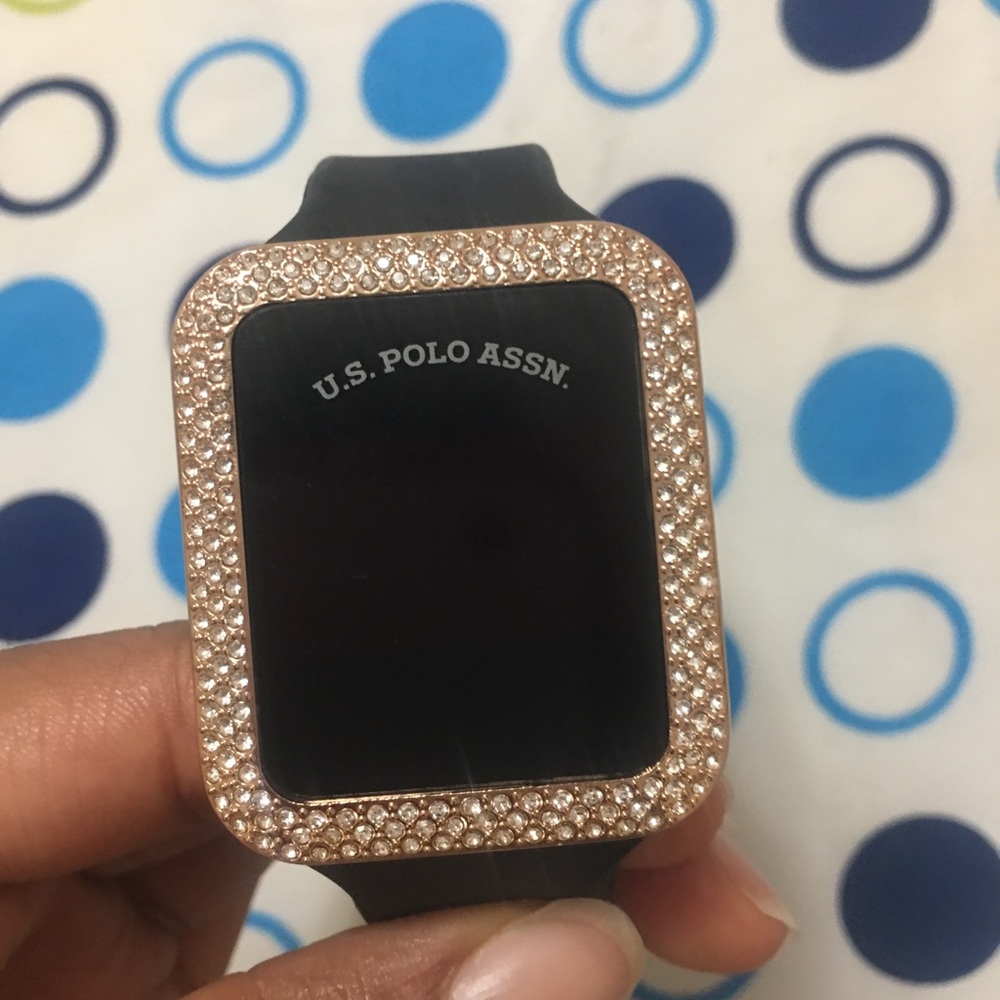 U.S. Polo Assn. Black and Gold Watch